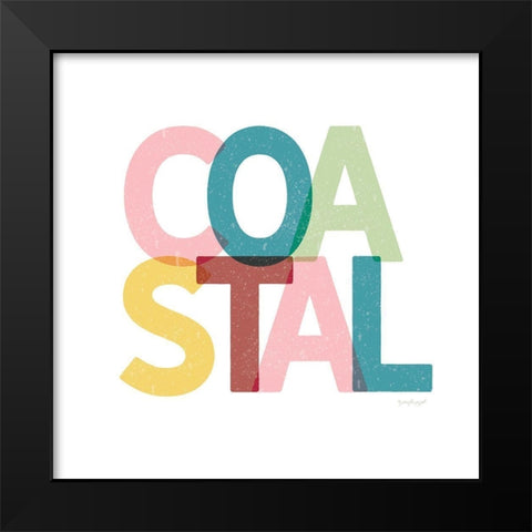 Coastal Black Modern Wood Framed Art Print by Pugh, Jennifer