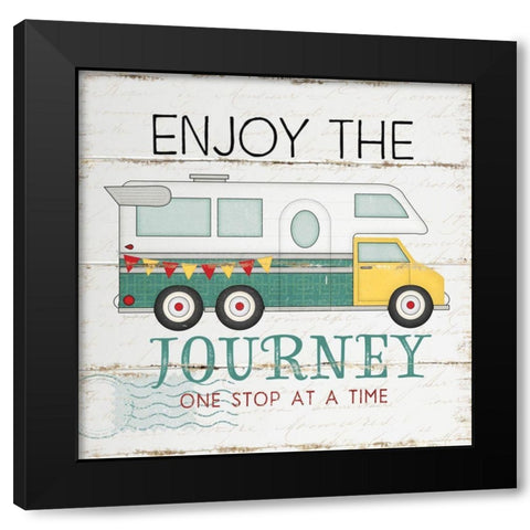 Enjoy the Journey Black Modern Wood Framed Art Print by Pugh, Jennifer