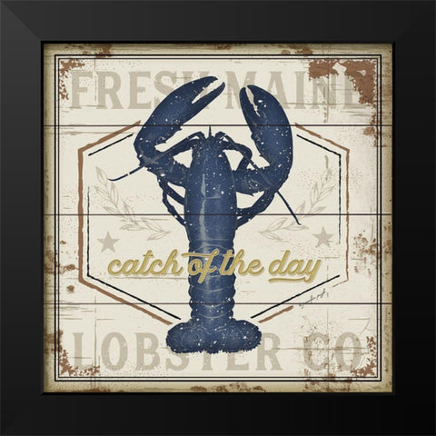 Fresh Maine Lobster Co. Black Modern Wood Framed Art Print by Pugh, Jennifer