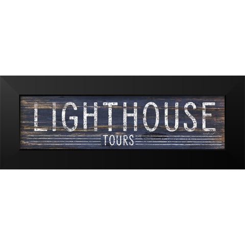 Lighthouse Black Modern Wood Framed Art Print by Pugh, Jennifer