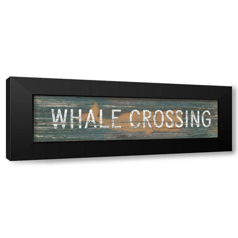 Whale Crossing Black Modern Wood Framed Art Print by Pugh, Jennifer