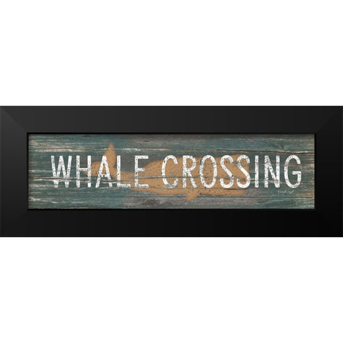 Whale Crossing Black Modern Wood Framed Art Print by Pugh, Jennifer