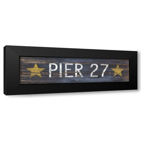 Pier 27 Black Modern Wood Framed Art Print with Double Matting by Pugh, Jennifer