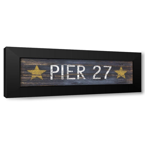 Pier 27 Black Modern Wood Framed Art Print by Pugh, Jennifer