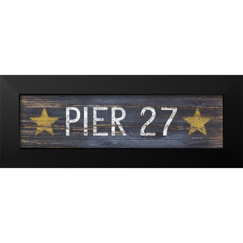 Pier 27 Black Modern Wood Framed Art Print by Pugh, Jennifer