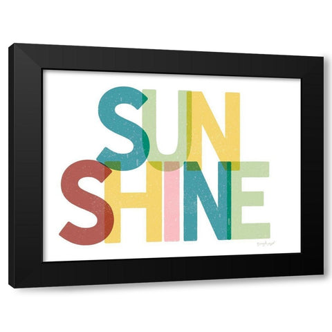 Sunshine Black Modern Wood Framed Art Print with Double Matting by Pugh, Jennifer