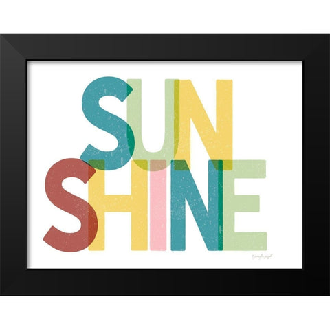 Sunshine Black Modern Wood Framed Art Print by Pugh, Jennifer