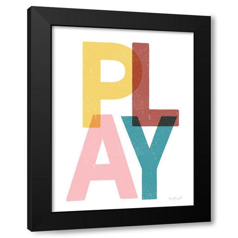 Play Black Modern Wood Framed Art Print by Pugh, Jennifer
