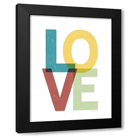 Love Bird Black Modern Wood Framed Art Print by Pugh, Jennifer