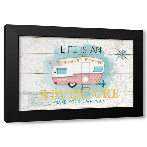 Life is an Adventure Black Modern Wood Framed Art Print with Double Matting by Pugh, Jennifer