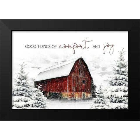 Good Tidings Black Modern Wood Framed Art Print by Pugh, Jennifer