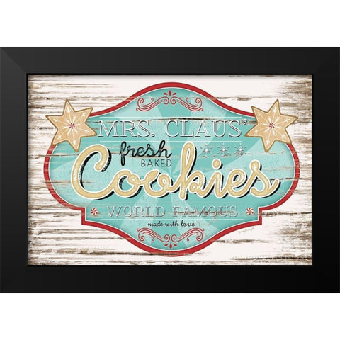 Mrs. Claus Cookies Black Modern Wood Framed Art Print by Pugh, Jennifer