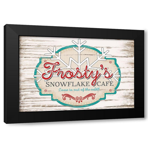 Frostys CafÃ© Black Modern Wood Framed Art Print by Pugh, Jennifer