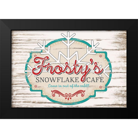 Frostys CafÃ© Black Modern Wood Framed Art Print by Pugh, Jennifer