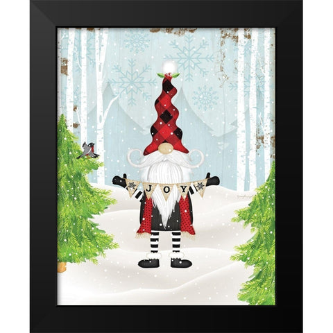 Gnome Black Modern Wood Framed Art Print by Pugh, Jennifer