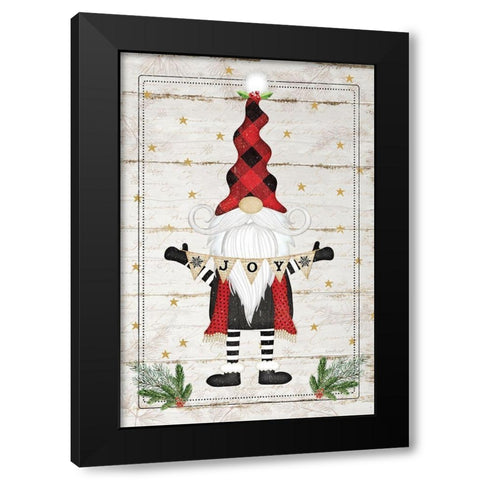 Gnome Joy Black Modern Wood Framed Art Print with Double Matting by Pugh, Jennifer