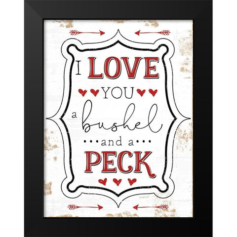 Bushel and a Peck Black Modern Wood Framed Art Print by Pugh, Jennifer