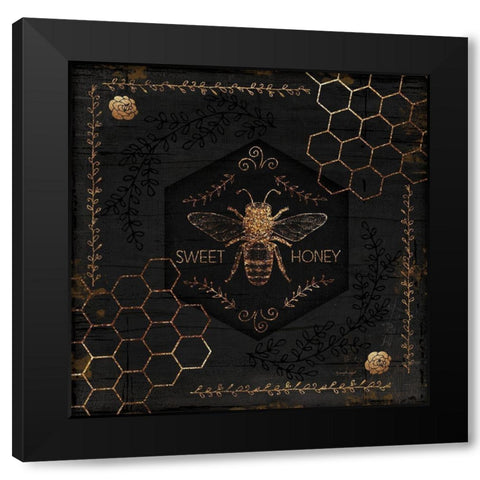 Fresh Honey Black Modern Wood Framed Art Print with Double Matting by Pugh, Jennifer