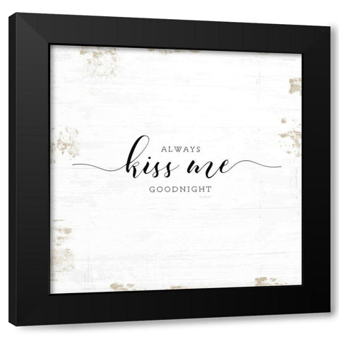 Kiss Me Black Modern Wood Framed Art Print with Double Matting by Pugh, Jennifer