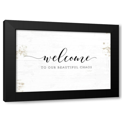 Welcome to Our Black Modern Wood Framed Art Print with Double Matting by Pugh, Jennifer