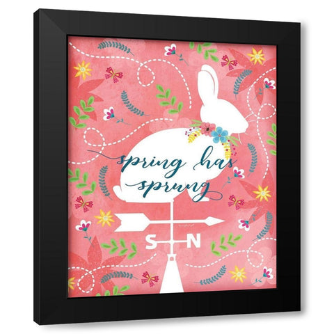 Spring Has Sprung Black Modern Wood Framed Art Print by Pugh, Jennifer