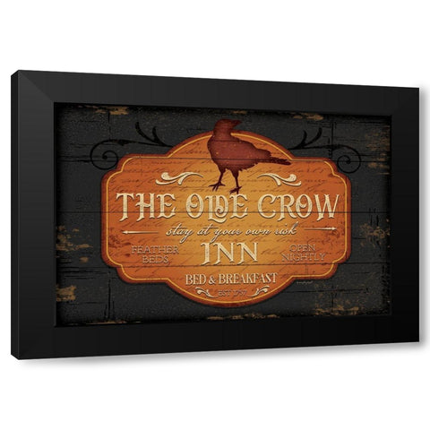 The Olde Crow Inn Black Modern Wood Framed Art Print with Double Matting by Pugh, Jennifer