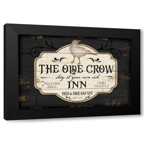 The Olde Crow Inn II Black Modern Wood Framed Art Print with Double Matting by Pugh, Jennifer