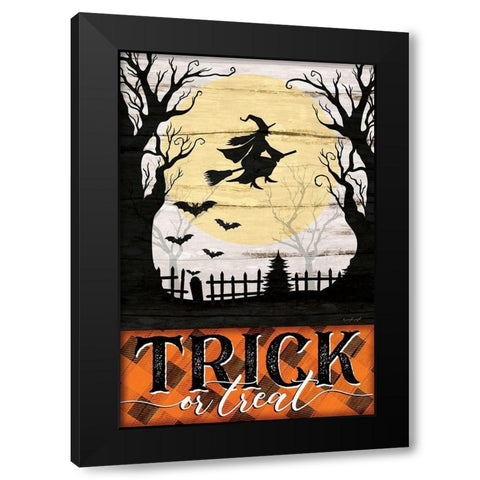 Trick or Treat Black Modern Wood Framed Art Print with Double Matting by Pugh, Jennifer