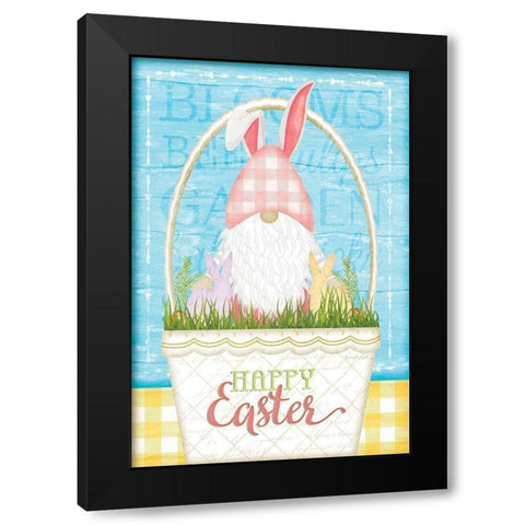 Easter Gnomes Black Modern Wood Framed Art Print with Double Matting by Pugh, Jennifer