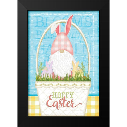 Easter Gnomes Black Modern Wood Framed Art Print by Pugh, Jennifer