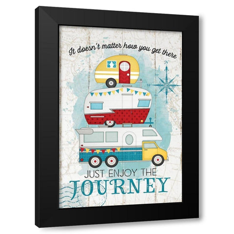 Enjoy the Journey Black Modern Wood Framed Art Print with Double Matting by Pugh, Jennifer