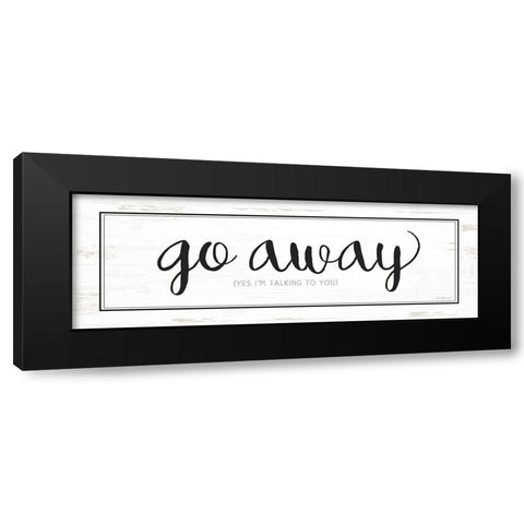 Go Away Black Modern Wood Framed Art Print with Double Matting by Pugh, Jennifer