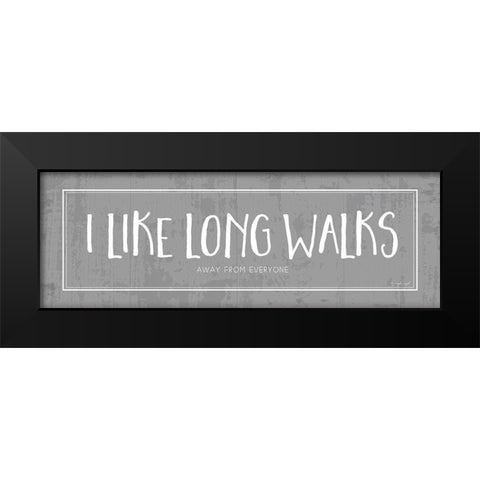 Long Walks Black Modern Wood Framed Art Print by Pugh, Jennifer