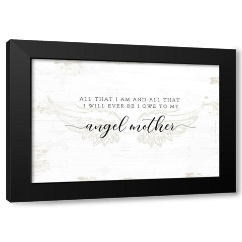 Angel Mother Black Modern Wood Framed Art Print with Double Matting by Pugh, Jennifer