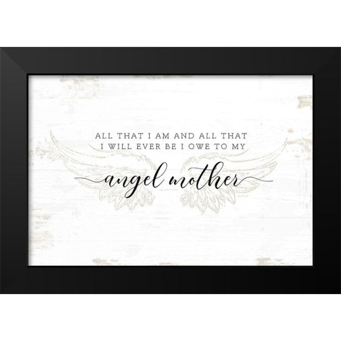 Angel Mother Black Modern Wood Framed Art Print by Pugh, Jennifer