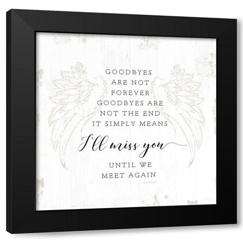 Goodbyes Black Modern Wood Framed Art Print with Double Matting by Pugh, Jennifer