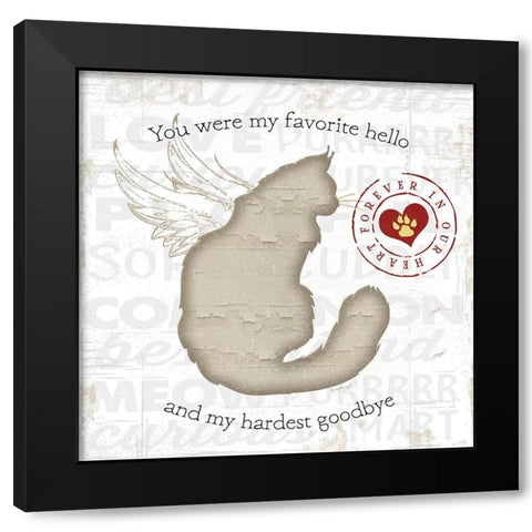 Forever in Our Hearts Black Modern Wood Framed Art Print with Double Matting by Pugh, Jennifer