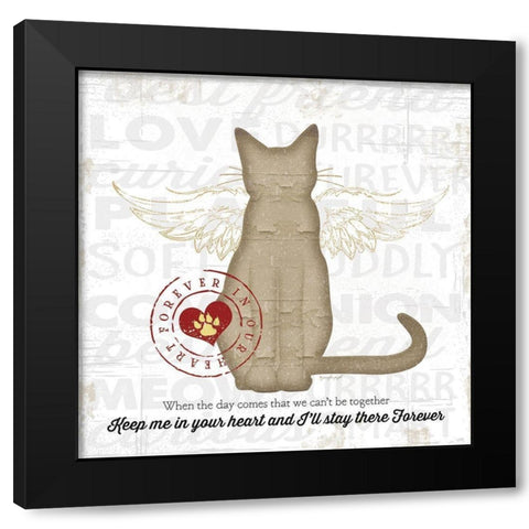 Forever in Our Hearts Black Modern Wood Framed Art Print with Double Matting by Pugh, Jennifer