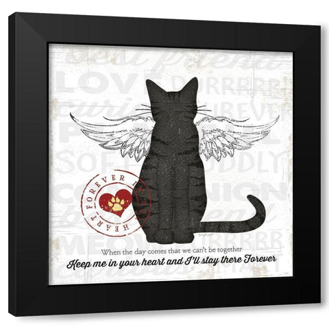 Forever in Our Hearts Black Modern Wood Framed Art Print with Double Matting by Pugh, Jennifer