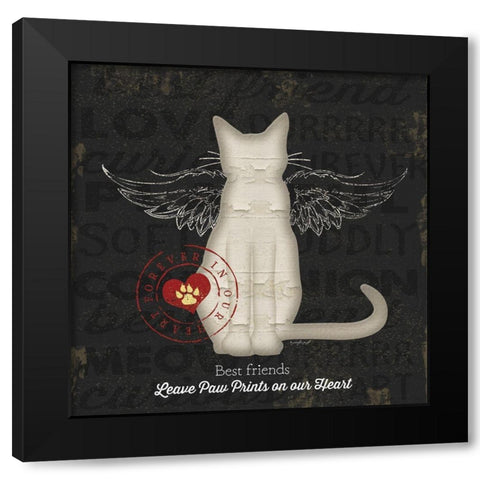 Forever in Our Hearts Black Modern Wood Framed Art Print with Double Matting by Pugh, Jennifer