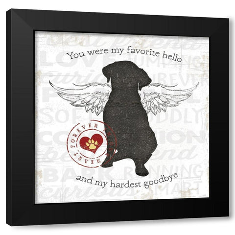 Forever in Our Hearts Black Modern Wood Framed Art Print with Double Matting by Pugh, Jennifer