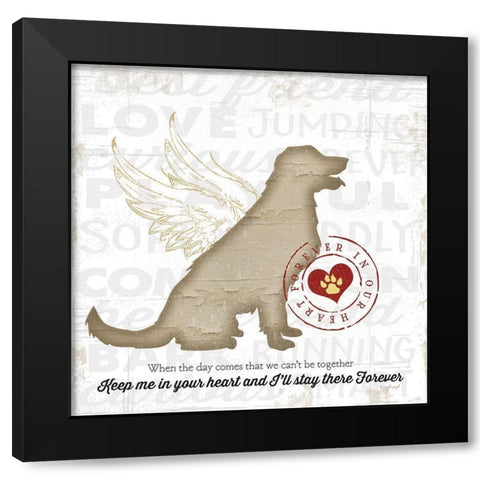 Forever in Our Hearts Black Modern Wood Framed Art Print with Double Matting by Pugh, Jennifer