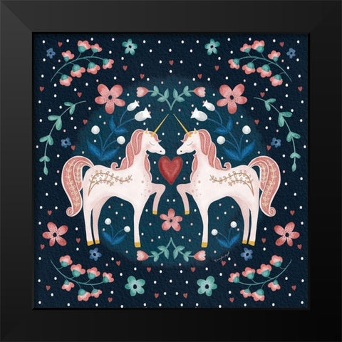 Unicorn I Black Modern Wood Framed Art Print by Pugh, Jennifer