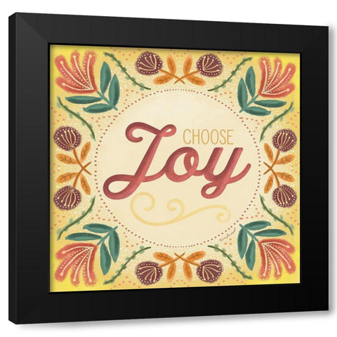 Choose Joy Black Modern Wood Framed Art Print with Double Matting by Pugh, Jennifer