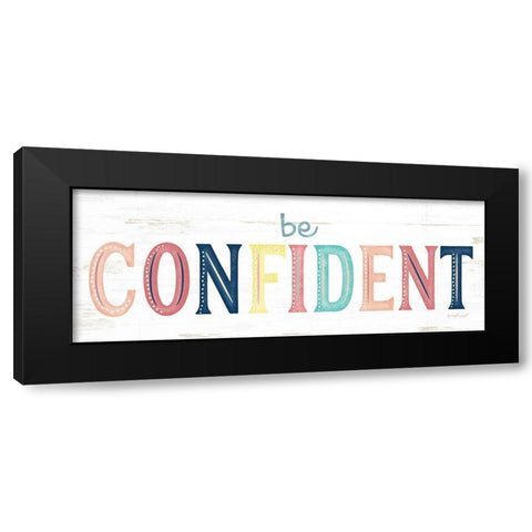 Confident Black Modern Wood Framed Art Print by Pugh, Jennifer