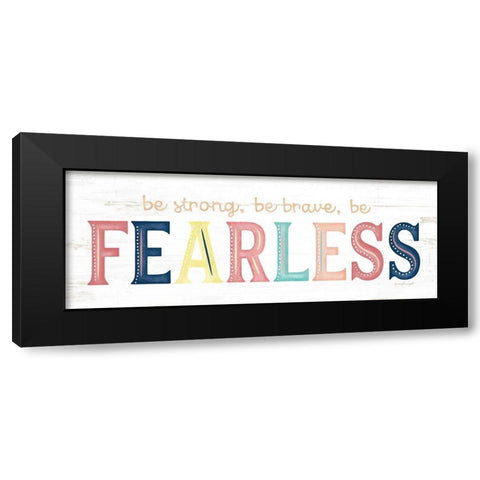 Fearless Black Modern Wood Framed Art Print with Double Matting by Pugh, Jennifer