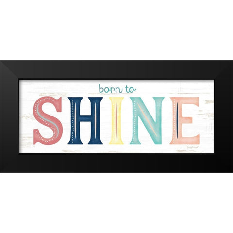 Shine Black Modern Wood Framed Art Print by Pugh, Jennifer