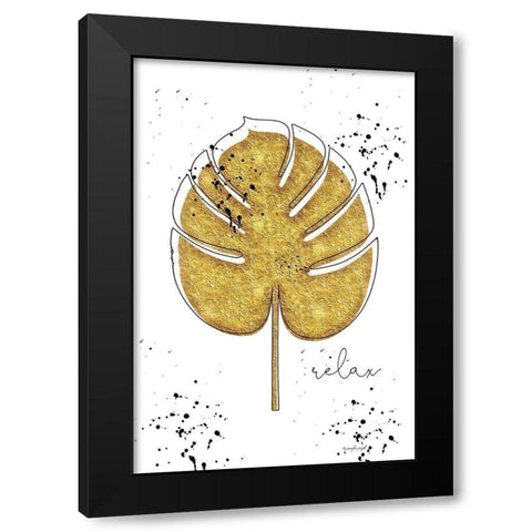 Relax Black Modern Wood Framed Art Print by Pugh, Jennifer