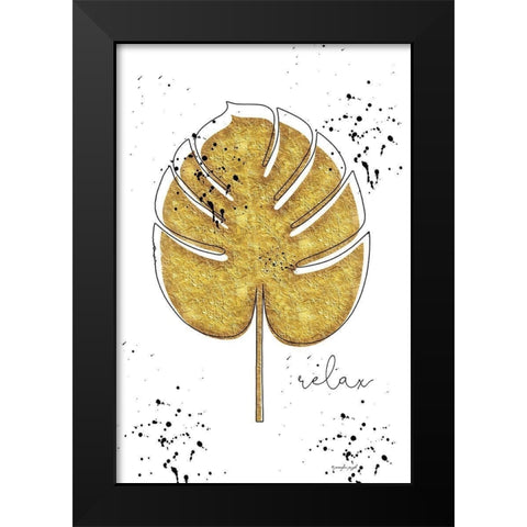 Relax Black Modern Wood Framed Art Print by Pugh, Jennifer