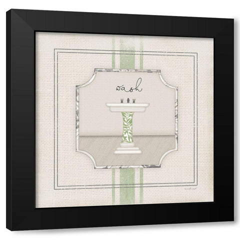 Wash Black Modern Wood Framed Art Print with Double Matting by Pugh, Jennifer
